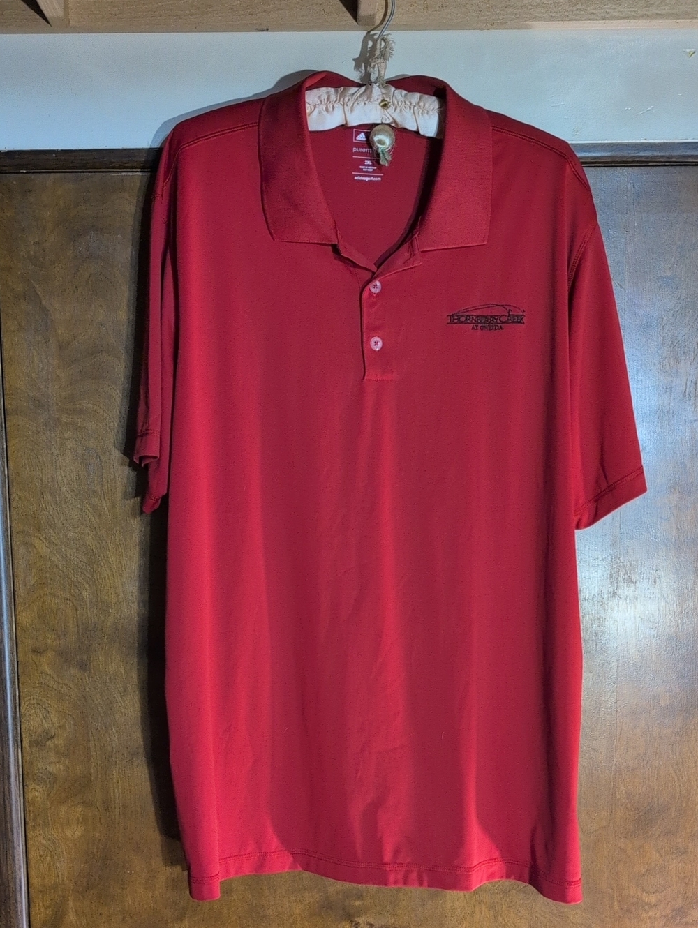 adidas Red Short-Sleeve Performance Polo